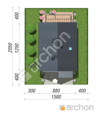 Проєкт будинку ARCHON+ Будинок в малинівці 31 (Г) Ситуація