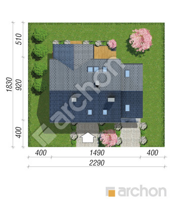 Проєкт будинку ARCHON+ Будинок в смарагдах 4 (Г) Ситуація