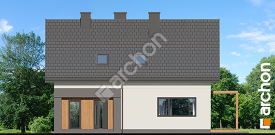 Передний фасад Дом в малиновках 34