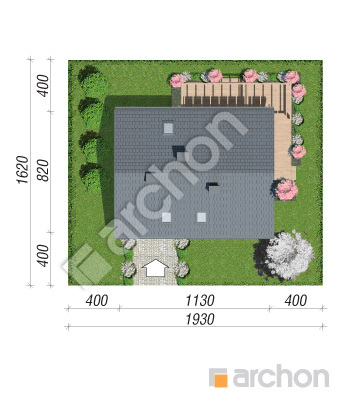 Проєкт будинку ARCHON+ Будинок в малинівці 34 Ситуація