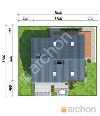 Проект дома ARCHON+ Дом в яблонках вер. 2 Ситуація