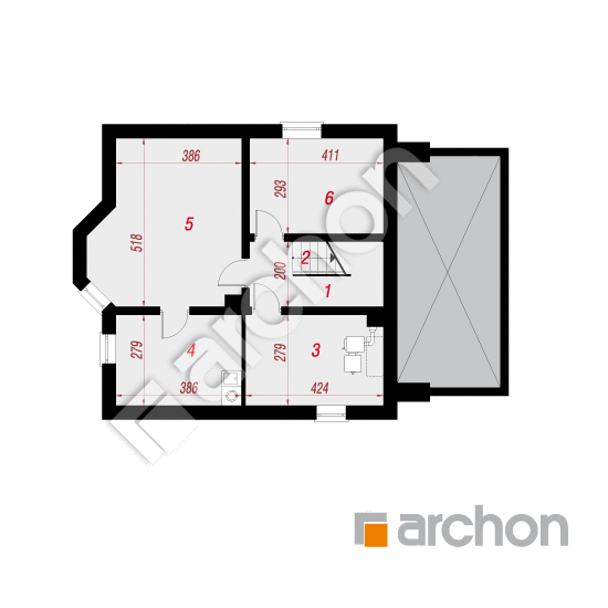 Проект будинку ARCHON+ Будинок в рододендронах 6 (ПТ) План підвалу