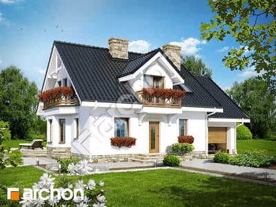 Проект дома ARCHON+ Дом в рододендронах 6 (ПТ) 