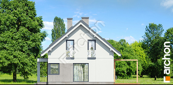 Боковой фасад Дом в бруснике (Р2Н) вер.2