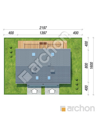 Проект дома ARCHON+ Дом в бруснике (Р2Н) вер.2 Ситуація