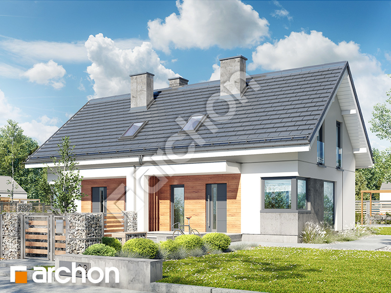 Проєкт будинку ARCHON+ Будинок в брусниці (Р2Н) вер.2 Вид 1