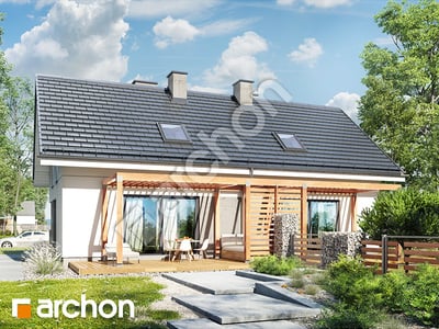 Проєкт будинку ARCHON+ Будинок в брусниці (Р2Н) вер.2 Вид 2
