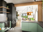 Проект дома ARCHON+ Дом в лещиновнике визуализация кухни 1 вид 2
