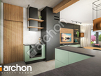 Проект дома ARCHON+ Дом в лещиновнике визуализация кухни 1 вид 3