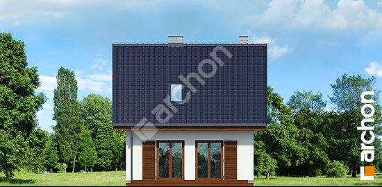 Дворовой фасад Дом в бруснике вер.3