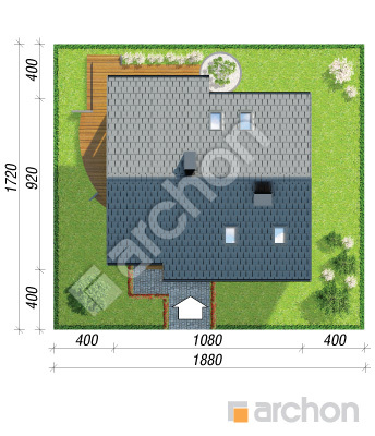 Проєкт будинку ARCHON+ Будинок у вістерії 2 (B) Ситуація