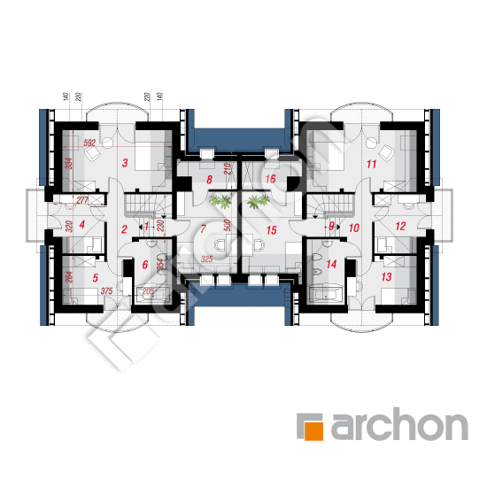 Проект дома ARCHON+ Дом в антоновке (Р2) План мансандри