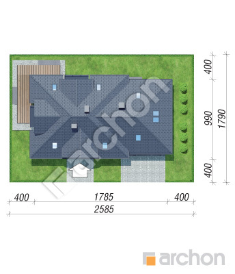 Проєкт будинку ARCHON+ Будинок в сливах 5 (Г2) Ситуація