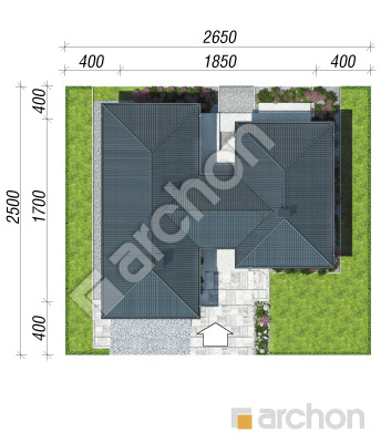 Проект дома ARCHON+ Дом в колокольчиках Ситуація
