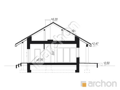 Проєкт будинку ARCHON+ Будинок під липкою Розріз будинку