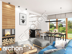 Проект дома ARCHON+ Дом под липкой дневная зона (визуализация 1 вид 2)