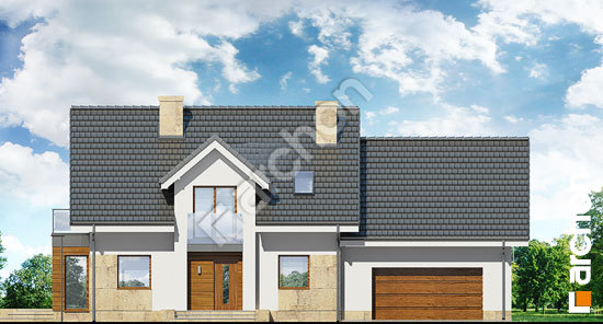 Передний фасад Дом в рододендронах 6 (Г2A)