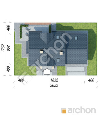 Проект дома ARCHON+ Дом в рододендронах 6 (Г2A) Ситуація