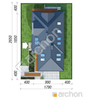 Проект дома ARCHON+ Дом в рукколе 3 (Н) Ситуація