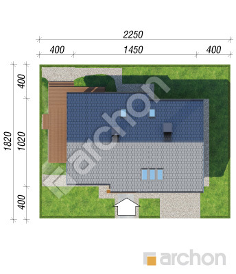 Проєкт будинку ARCHON+ Будинок в бугенвіліях  Ситуація