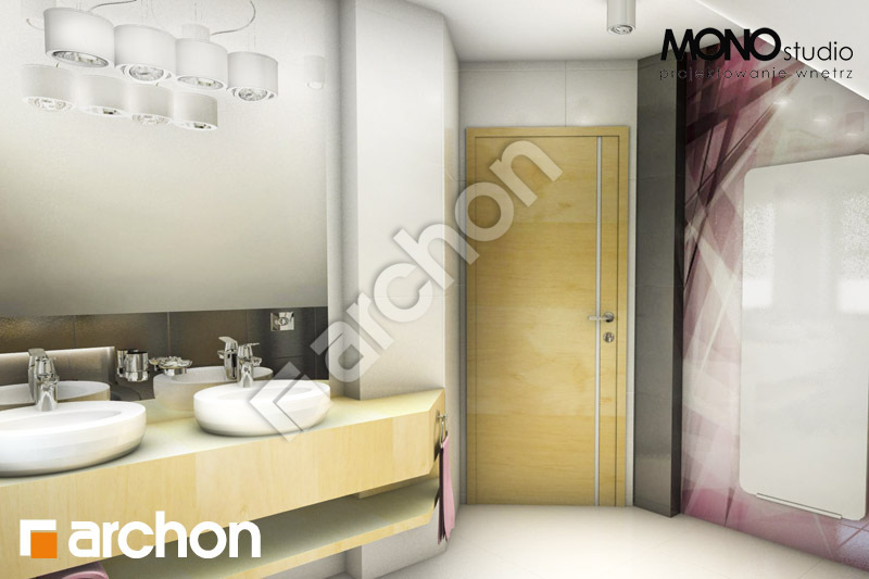 Проект будинку ARCHON+ Будинок в рододендронах 5 (ВH) візуалізація ванни (візуалізація 1 від 1)