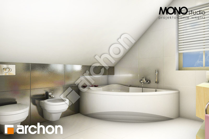 Проект будинку ARCHON+ Будинок в рододендронах 5 (ВH) візуалізація ванни (візуалізація 1 від 3)