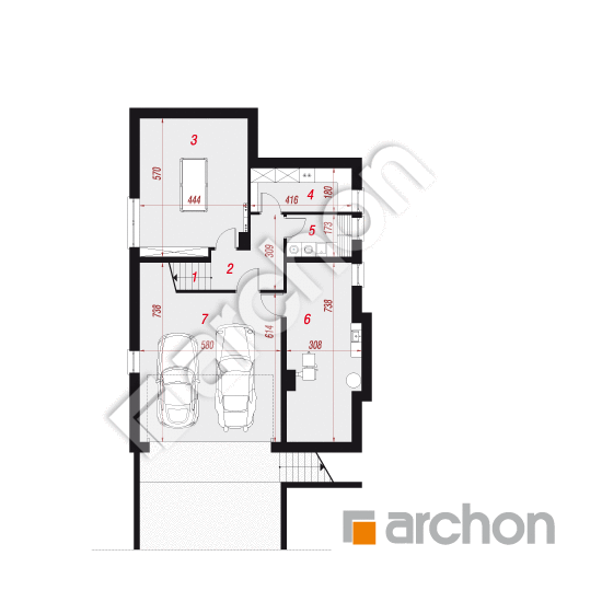 Проект будинку ARCHON+ Будинок в червені 3 (П) План підвалу