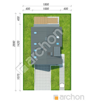 Проєкт будинку ARCHON+ Будинок в червені 3 (П) Ситуація