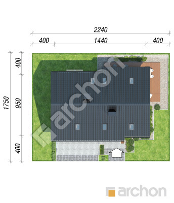 Проект дома ARCHON+ Дом в яблонках (Г2) Ситуація