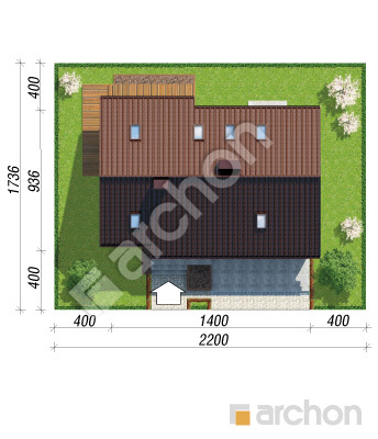 Проект дома ARCHON+ Дом в журавках (Г2) Ситуація