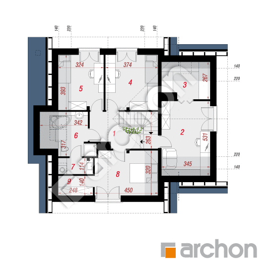 Проект дома ARCHON+ Дом в алоизиях План мансандри