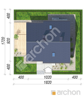 Проект дома ARCHON+ Дом в хлорофитуме 3 Ситуація