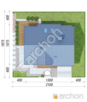 Проєкт будинку ARCHON+ Будинок у яновцях  Ситуація