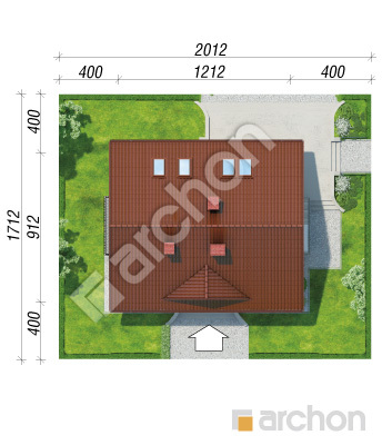 Проект дома ARCHON+ Дом в клеверках 2 Ситуація
