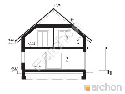 Проект дома ARCHON+ Дом в люцерне 10 Розріз будинку