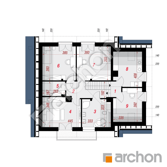 Проект дома ARCHON+ Дом в филодендронах 2 План мансандри