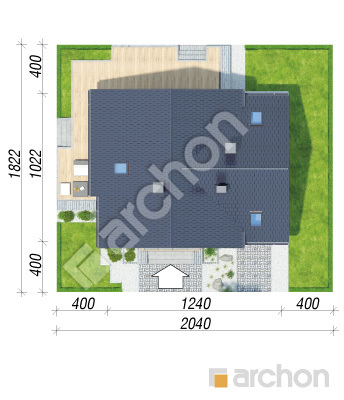 Проект дома ARCHON+ Дом в филодендронах 2 Ситуація