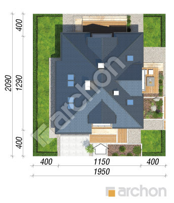 Проєкт будинку ARCHON+ Будинок в вовчих ягодах Ситуація