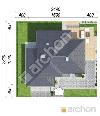 Проект дома ARCHON+ Вилла Оливия Ситуація