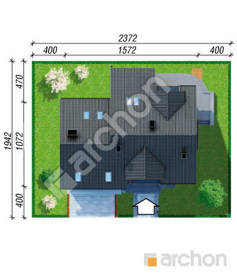 Проєкт будинку ARCHON+ Будинок в тамариску 4 (Г2Н) Ситуація