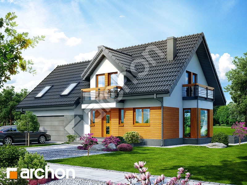 Проєкт будинку ARCHON+ Будинок в тамариску 4 (Г2Н) Вид 1