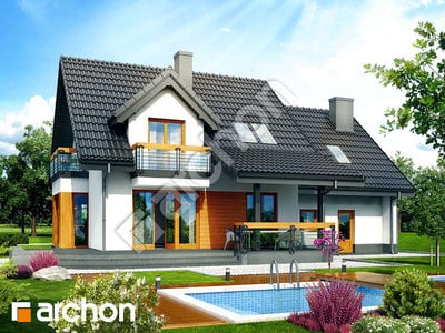 Проект дома ARCHON+ Дом в тамарисках 4 (Г2Н) Вид 2