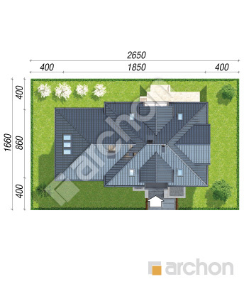 Проект дома ARCHON+ Дом в вербене (Г2Н) Ситуація