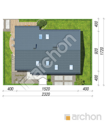 Проєкт будинку ARCHON+ Будинок у вістерії (Г2) Ситуація