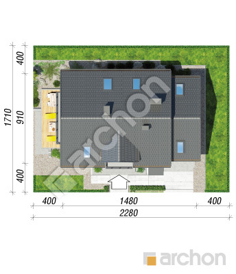 Проект дома ARCHON+ Дом в рододендронах 16 Ситуація
