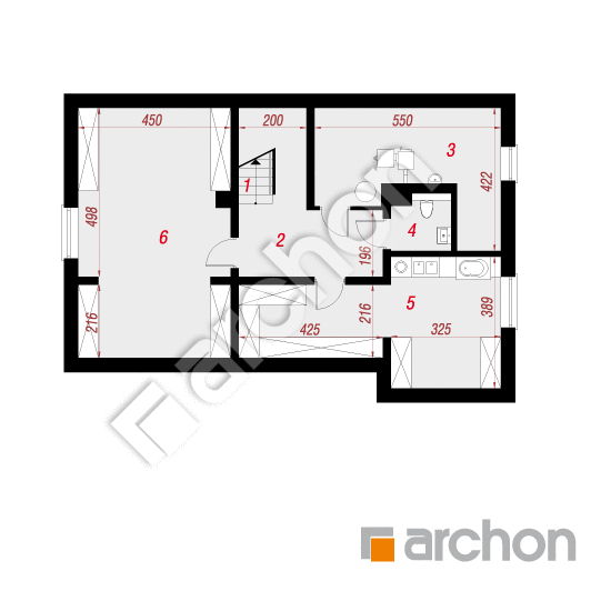 Проект будинку ARCHON+ Будинок в гейджею (П) План підвалу
