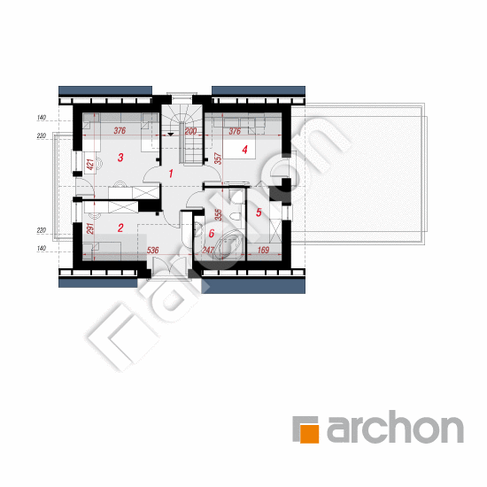 Проект дома ARCHON+ Дом в амариллисах 3 (Г2) План мансандри
