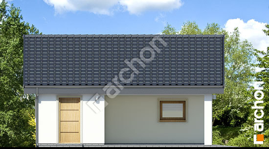 Боковой фасад Г19 - Одноместный гараж 