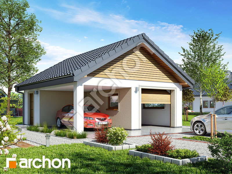 Проект будинку ARCHON+ Г19 - Одномісний гараж Вид 1