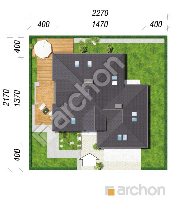 Проект дома ARCHON+ Дом в рукколе 2 (Г2H) Ситуація